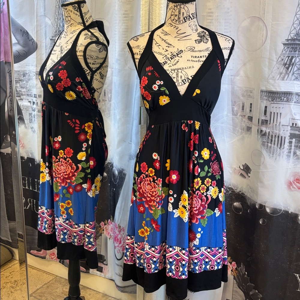 NWT PacificPlex Floral Halter Dress